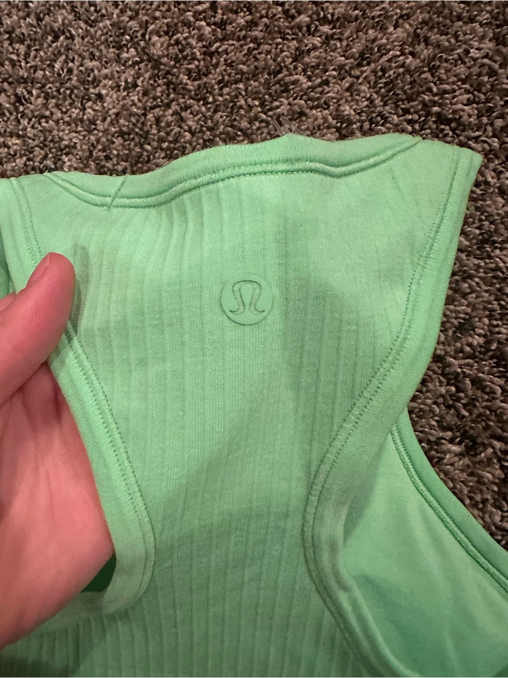 lululemon Green Ribbed Racerback Tank Top - Women - Picture 3 of 3